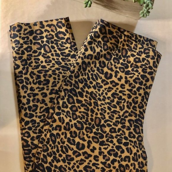 Beautiful Women's Leopard Print High Rise Skinny Stretch Side Zipper Pants NWOT - Picture 2 of 14